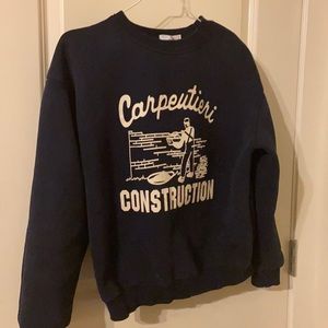 Navy crewneck sweatshirt